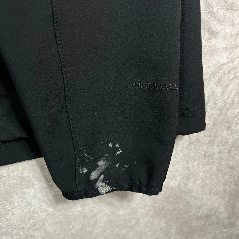 The North Face Windwall Jacket Mens Large Black Windbreaker‎ Full Zip Outdoor